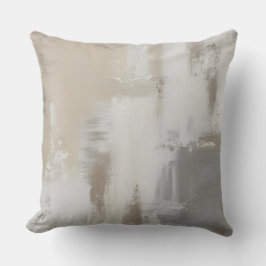 Modern Grå Vit Taupe Abstrakt Design Kudde