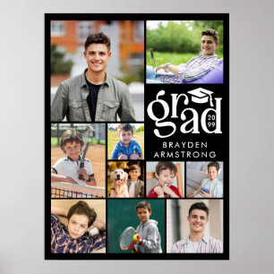 Modern Grad 10-fotomaket med fet stil Poster