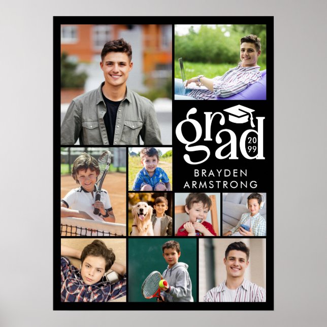 Modern Grad 10-fotomaket med fet stil Poster (Framsidan)