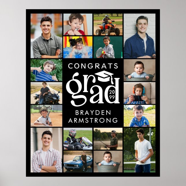Modern Grad 18-fotomaket för fet stil Poster (Framsidan)