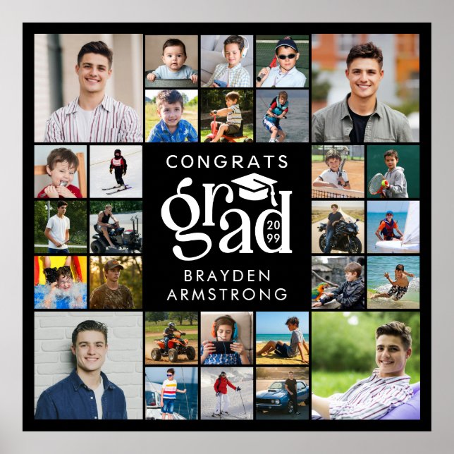 Modern Grad 28-fotomaket för fet stil Poster (Framsidan)