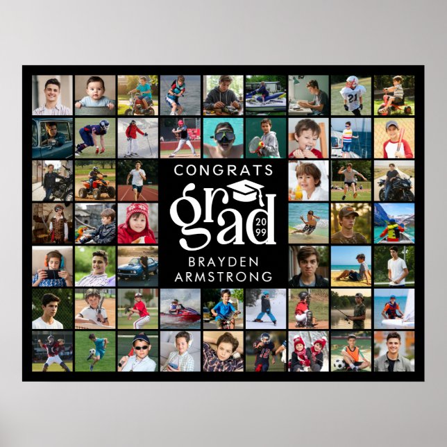 Modern Grad 54-fotomaket med fet stil Poster (Framsidan)