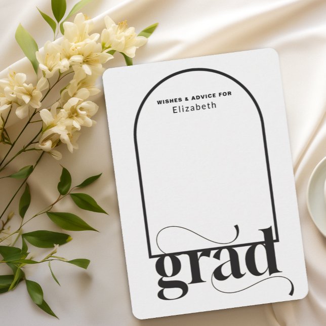 Modern GRAD Black Arch Student-höljeskort Tilläggskort (Skapare uppladdad)