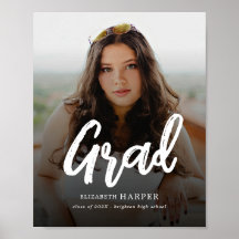 Modern Grad Borstskrift Foto Examen