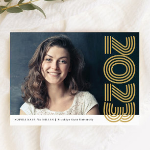 Modern Grad Class Year Rand Photo Studenten Meddelande