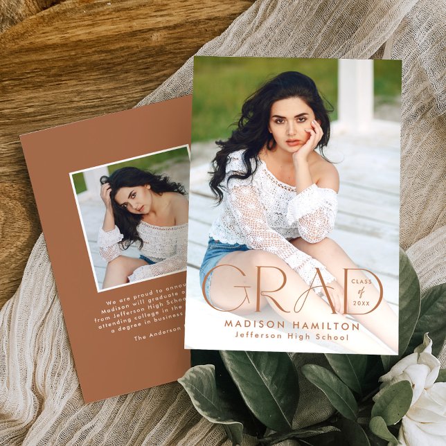 Modern Grad Clay Typography 2 Photo Studenten Meddelande (Skapare uppladdad)