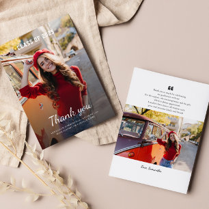 Modern Grad-foto, studenten 2025 Tack Kort