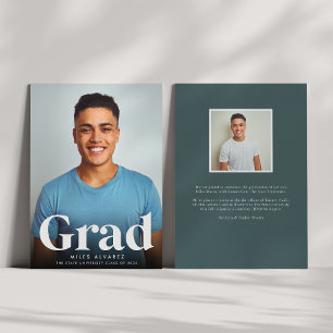 Modern Grad Foto Studenten Meddelande