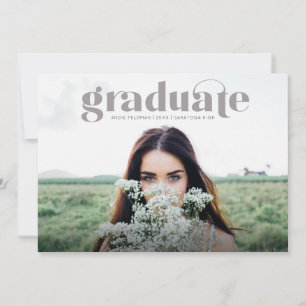 Modern Grad Fullt Photo Studenten-meddelande Spara Datumet