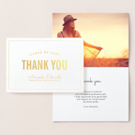 Modern Grad Gold Foil Photo - tackkort Folierat Kort