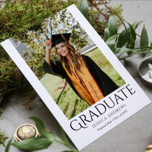Modern Grad Party-foto med enkel Snyggt i Studente Inbjudningar