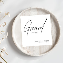 Modern Grad Script Typography Graduation Pappersservett