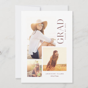 Modern grad Typ 3-fotokollage Rött meddelande