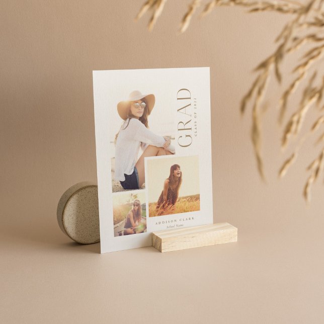 Modern grad typ 3-meddelande om fotokollage Guld Meddelande (Skapare uppladdad)