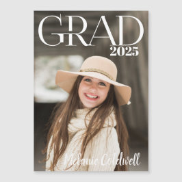 Modern Grad Typography Photo Magnet