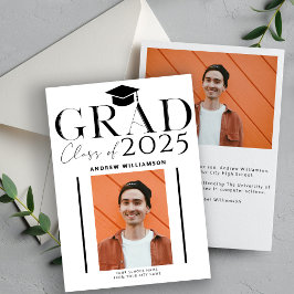 Modern grad typography student-foto studenten meddelande