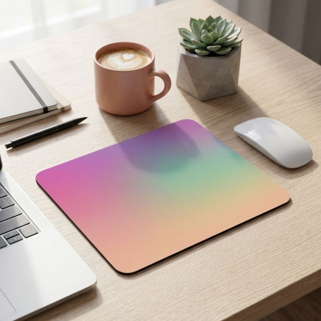 Modern Gradient Mouse Pad Pink Green Yellow Musmatta (Skapare uppladdad)