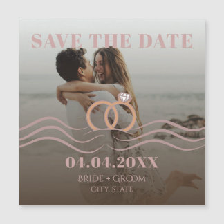 Modern gradient Photo Spara datum magneter Card