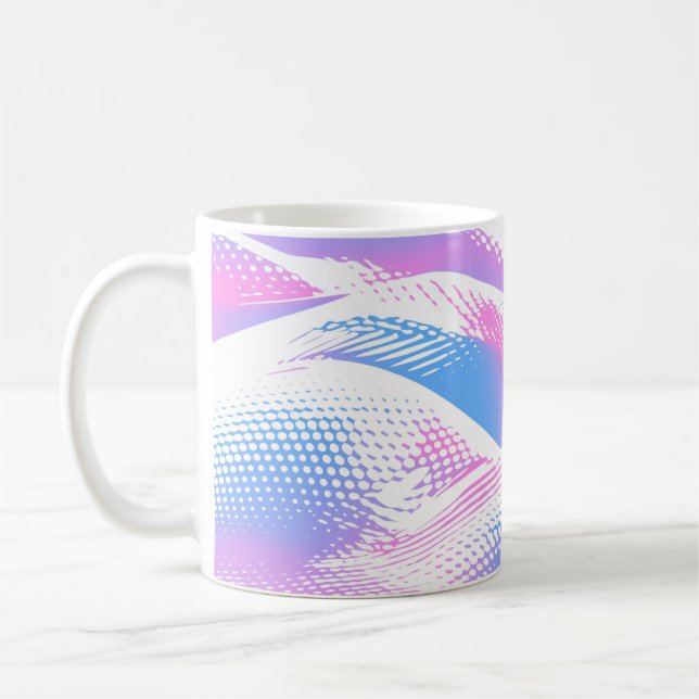 🌟 Modern Gradient Texture - Smooth & Stylish 🎨 Kaffemugg (Vänster)