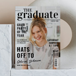 Modern Graduate Magazine Foto Studentfest Inbjudningar
