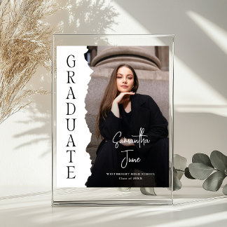 Modern Graduate Photo Magazine Graduation Sign Poster