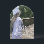 Modern Graduation 2026 Gray Pink Photo Magnet Inbjudningar<br><div class="desc">Graduation Announcement Photo Announcement</div>