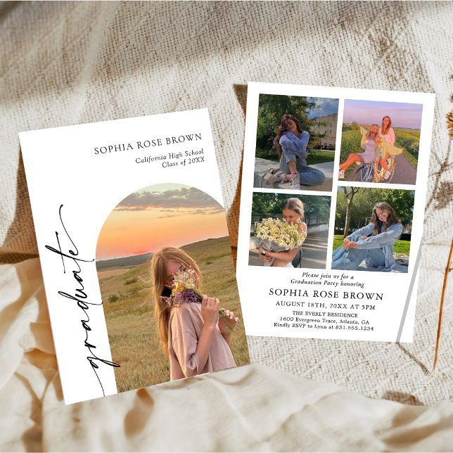 Modern Graduation Announcement Invitation Inbjudningar (Skapare uppladdad)