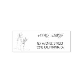 Modern Graduation Black & white line art graduate  Självfärgande Stämpel