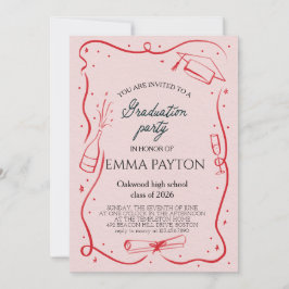 Modern Graduation Celebration  Inbjudningar