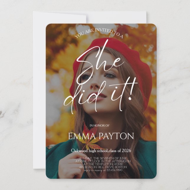 Modern Graduation Celebration  Inbjudningar (Framsida)