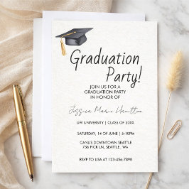 Modern Graduation Invitation Template Inbjudningar