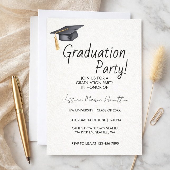 Modern Graduation Invitation Template Inbjudningar (Skapare uppladdad)