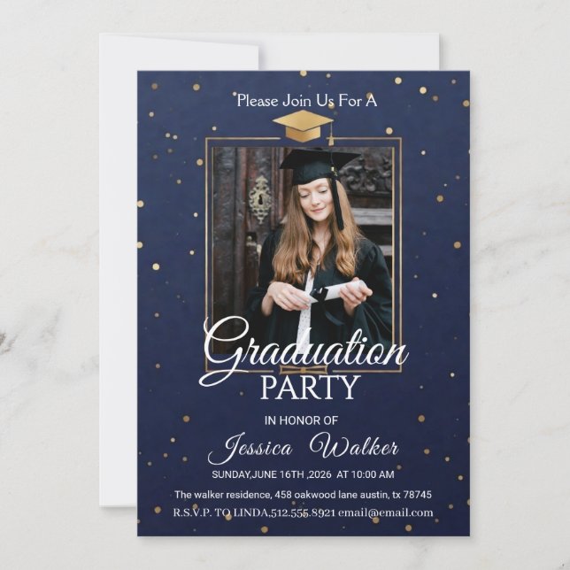 Modern  Graduation  Party Invitation  2026 Inbjudningar (Framsida)