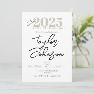 Modern Graduation Party Invitation Inbjudningar
