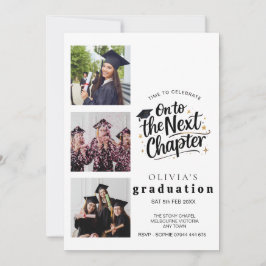 Modern Graduation Party Invitation with Photos Inbjudningar