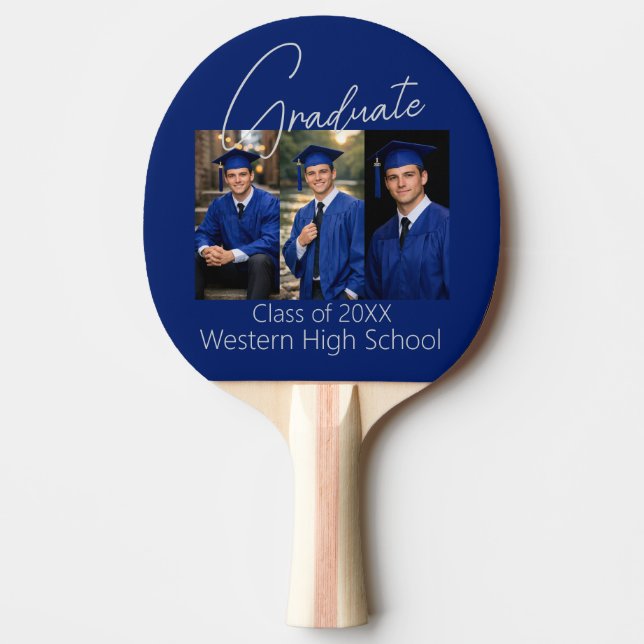 Modern Graduation Party Photo Display Pingisracket (Framsidan)