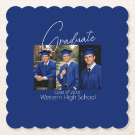 Modern Graduation Party Photo Display Underlägg Papper