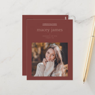 Modern Graduation Photo Card | Custom College Grad Vykort
