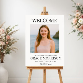 Modern Graduation Photo Welcome Sign Poster