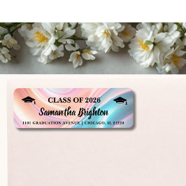 Modern  Graduation Return Address Returadress Etikett