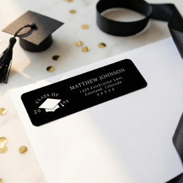 Modern Graduation Return Address Returadress Etikett