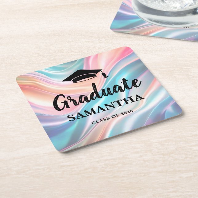 Modern  Graduation  Underlägg Papper Kvadrat (Vinklad)