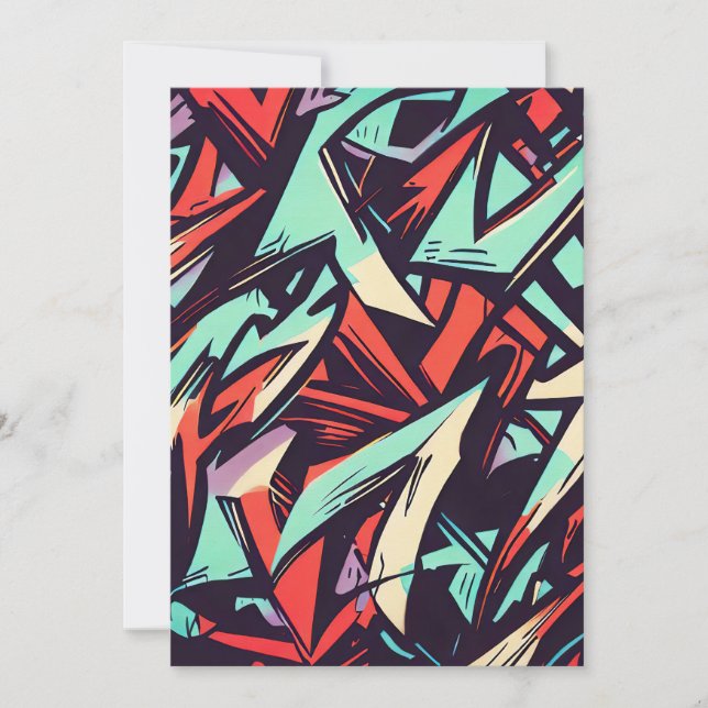 Modern Graffiti Inbjudningar (Framsida)