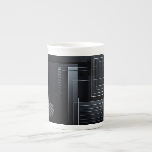 Modern Grafik Benporslin Mugg (Framsidan)