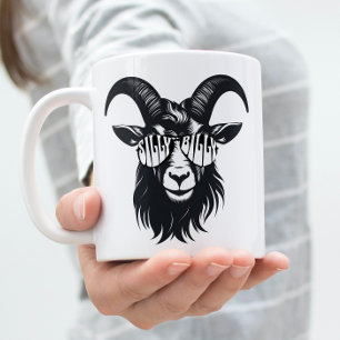 Modern grafik Fånig Billy Goat Anpassade Mugg