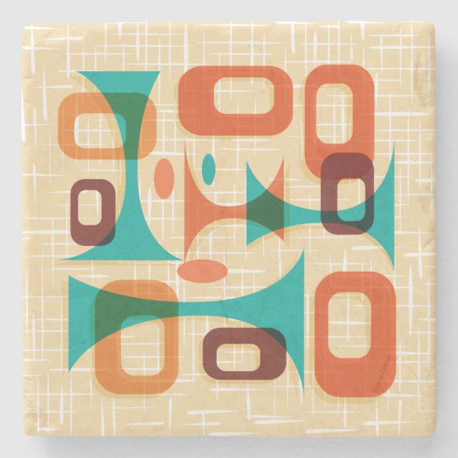 Modern grafik Googie Underlägg Stone (Framsidan)