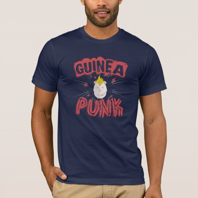 Modern grafik i Gris från Guinea Punk Funny T Shirt (Framsida)
