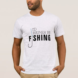 Modern Grafik krok Jag hellre fiskar T Shirt