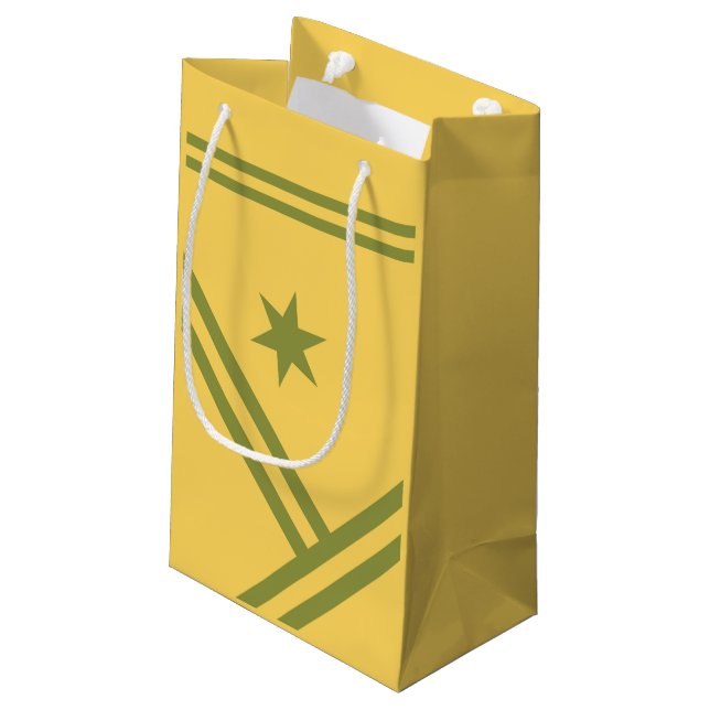 Modern grafik med Rand Star guld Grönt Diagonal  (Baksidan Vinklad)