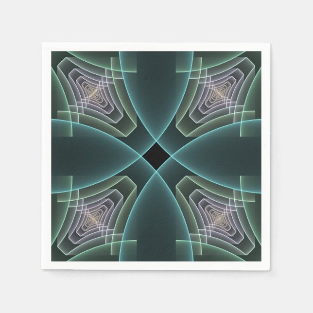 Modern grafik med skalstativ pappersservett (Framsidan)